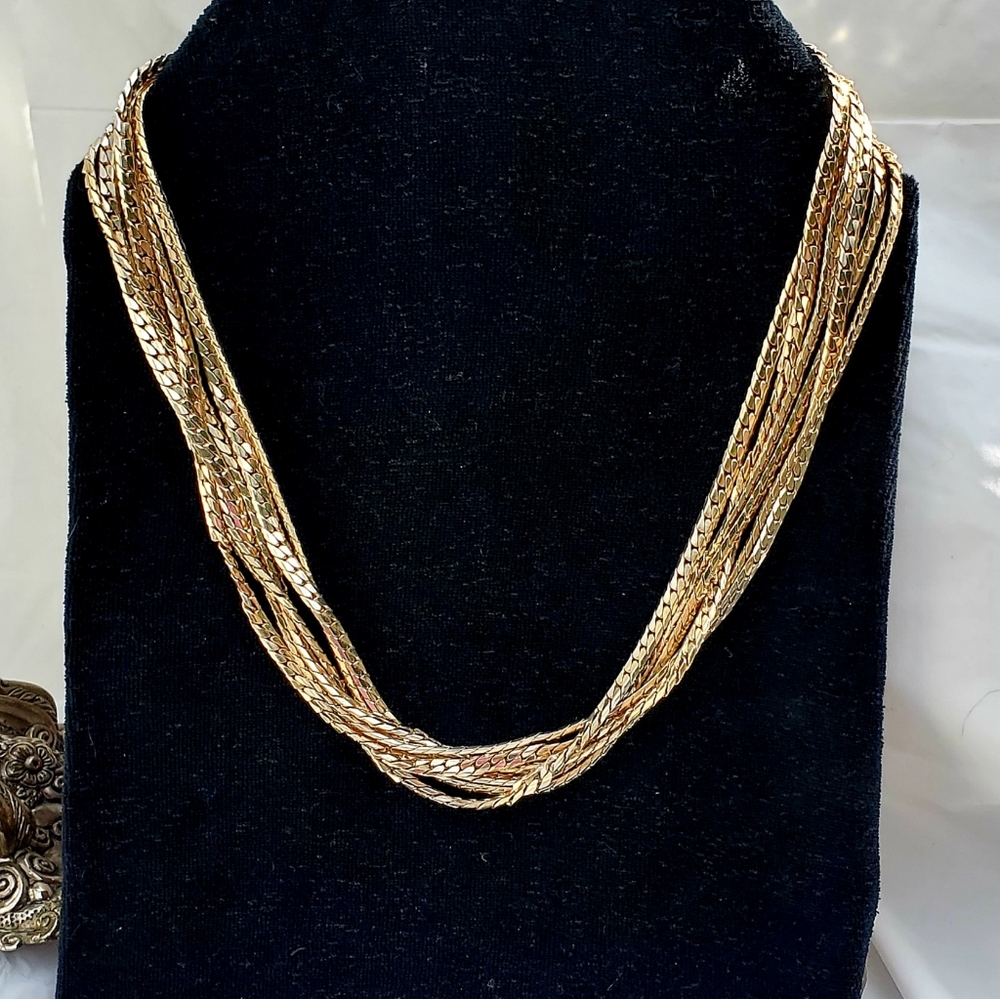 West German vintage gold tone necklace